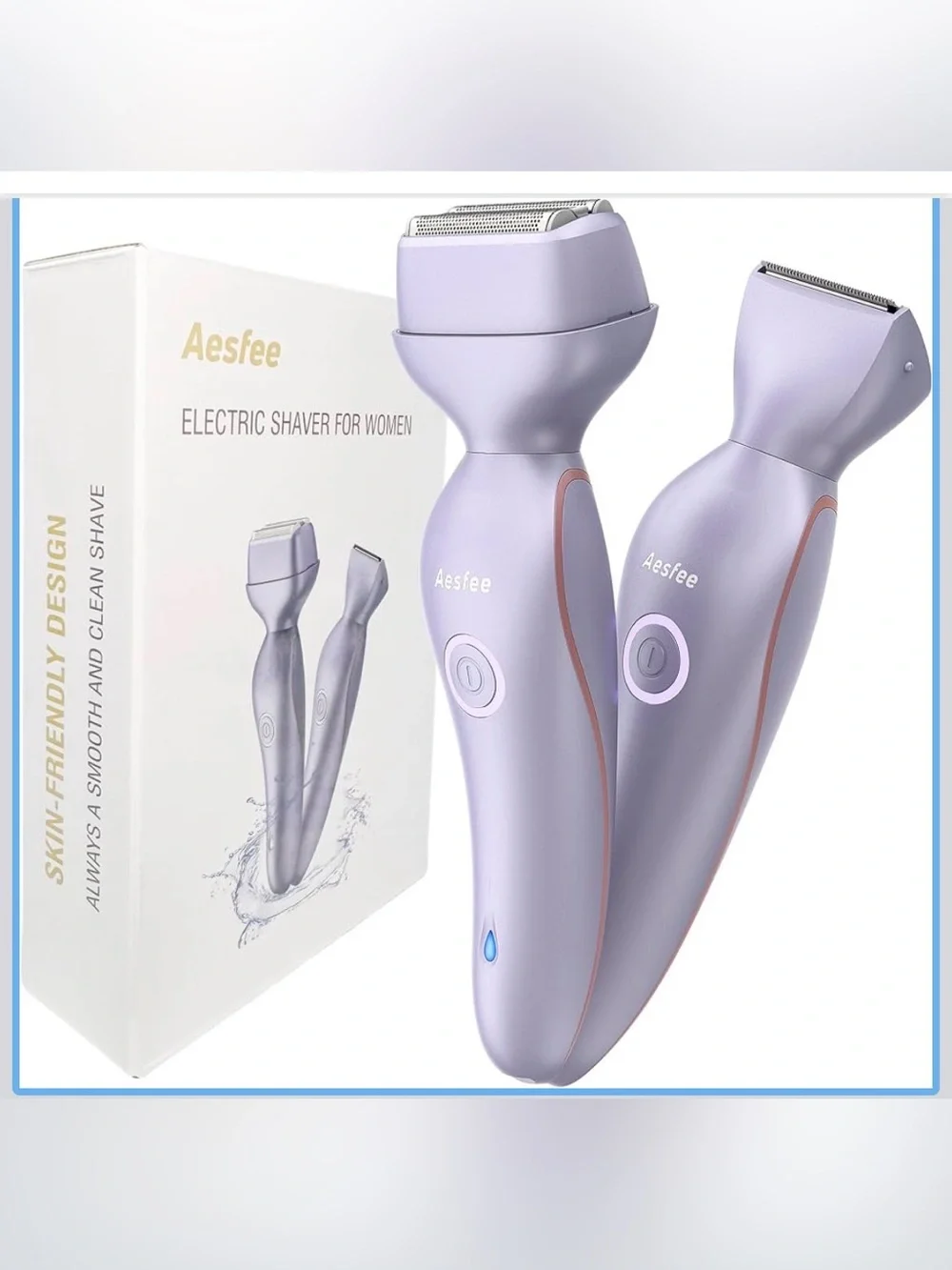 Lavender Electric Shaver for Women - Cordless Personal Trimmer
